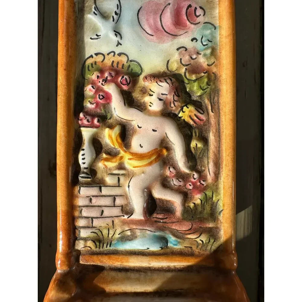 Vintage CAPODIMONTE Painted Italian Ceramic 5